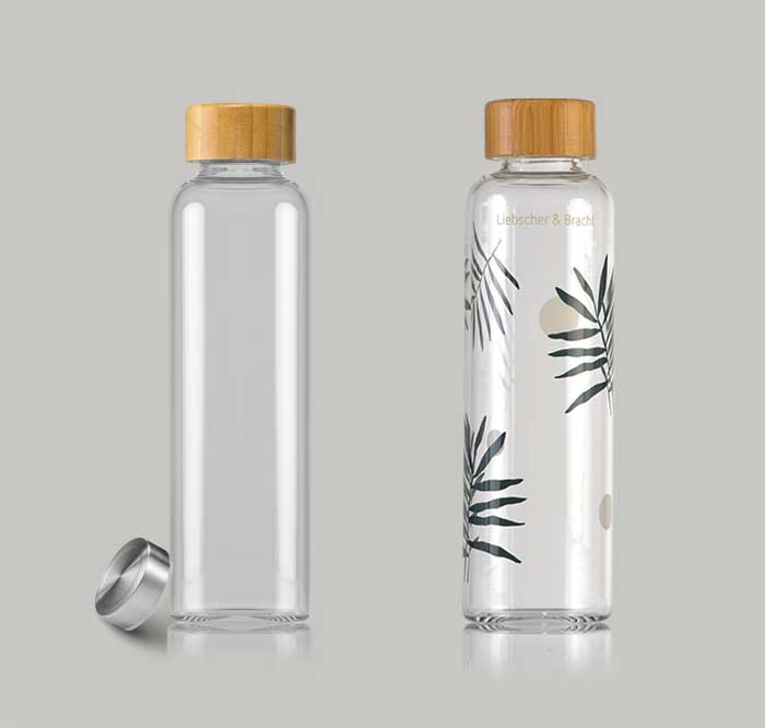 Slim Trinkflasche aus Glas-550ml